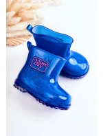 Dziecięce Brokatowe Kalosze Granatowe Rain