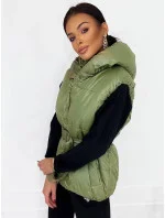 Zelená dámska oversize vesta (KA-016)