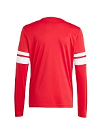 Detské červeno-biele tričko s dlhým rukávom adidas Squadra 25 JJ0041