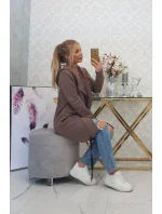 Zateplená bunda s kapucňou mocca