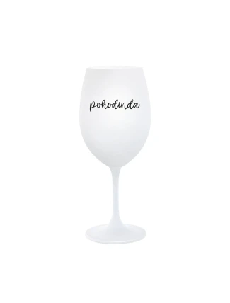 POHODINDA - bílá sklenice na víno 350 ml