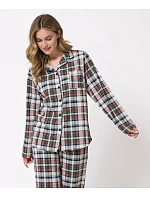 Pyžamo Leveza 1805 Wala, s dlhými rukávmi, veľkosti M–2XL, na zapínanie