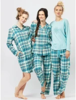 Kľúč LNS 471 B24 Flanelové pyžamo dlhé/r S-XL dámske bez zipsu Kľúč LNS 471 B24 Flanelové pyžamo dlhé/r S-XL dámske bez zipsu