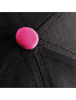 Beechfield B 610C 5-panelová snapbacková čiapka s kontrastným lemom 53.610C čierna/fuchsiová