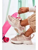 Sneakersy Sportowe Buty Damskie Beżowe Someday