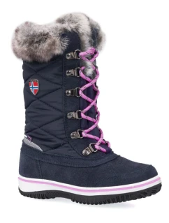 Trollkids Dievčenské snežnice Holmenkollen Zimné topánky pre dievčatá Navy Blue (171-114)