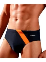 BD 411 pánske plavecké nohavičky sivé/oranžové - Sesto Senso BD 411 pánske plavecké nohavičky sivé/oranžové - Sesto Senso