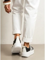 Dámske kožené tenisky na platforme čierne FashionStreet ZY1395