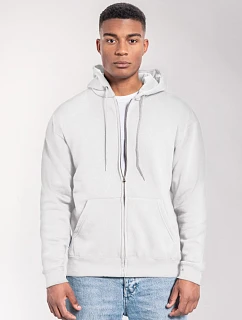Fruit of the Loom Iconic Premium Hooded Sweat Jacket Mikina s kapucňou z hrubej bavlny 16.2286 biela