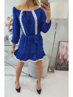 Nevädzové šaty s otvorenými ramenami a čipkou