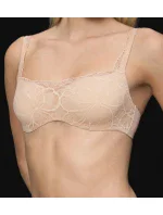 Dámska podprsenka Body Make-Up Illusion Lace Balconette - BROWN - svetlohnedá 00NZ - TRIUMPH