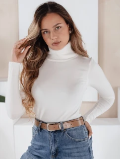 Dámsky sveter s rolákom VANORIA white FashionStreet MY2491