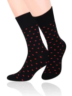 Vzorované pánske ponožky Steven art.136 Srdiečka