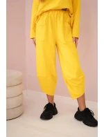 Bavlnená mikina, nohavice, súprava tmavo žltá Bavlnená mikina, nohavice, súprava tmavo žltá