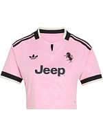 Dámske tričko adidas Juventus 26/27 Away Cropped Jersey, ružovo-čierne, KB8842 Dámske tričko adidas Juventus 26/27 Away Cropped Jersey, ružovo-čierne, KB8842