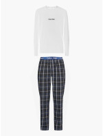 Pánsky pyžamový set - NM2184E 1MT - biela/modrá - Calvin Klein