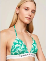 Dámska plavková podprsenka UW0UW05367 0IE zelená so vzorom - Tommy Hilfiger Dámska plavková podprsenka UW0UW05367 0IE zelená so vzorom - Tommy Hilfiger