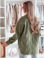 Dámska prechodná oversize košeľová bunda KOSMOJACK khaki FashionStreet TY4840
