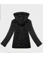 Čierna dámska prešívaná bunda s kapucňou J Style (16M9267-392) Čierna dámska prešívaná bunda s kapucňou J Style (16M9267-392)