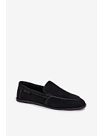 Dámske mokasíny z prírodného semišu Big Star TT274209 Black