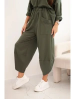 Bavlnená mikina + nohavice khaki