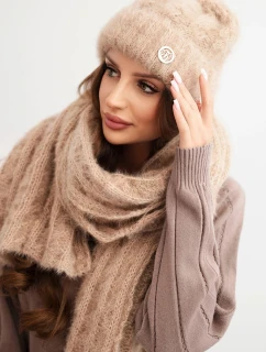 Dámska súprava čiapky a šálu s ťavím pruhom