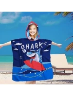 PončoBavlnené svetové detské plážové pončo s kapucňou 60x60