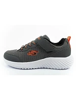 Detská športová obuv Skechers Bounder na suchý zips, ľahká, módna, sivá Detská športová obuv Skechers Bounder na suchý zips, ľahká, módna, sivá