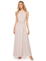 M721 Maxi šaty bez rukávov - čierne