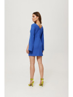 K190 Mini šaty s delenými rukávmi - modré