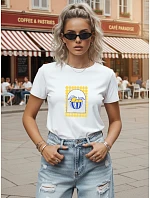 Dámske ležérne tričko s potlačou citrónov, biele, FashionStreet NX8044RY Dámske ležérne tričko s potlačou citrónov, biele, FashionStreet NX8044RY