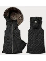 Dámske prešívané tričko bez rukávov S'West Black (B8348-1)