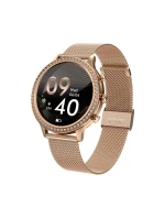 Dámske inteligentné hodinky VELTORI VT310-1 Zlatý náramok + ružový silikónový remienok Dámske inteligentné hodinky VELTORI VT310-1 Zlatý náramok + ružový silikónový remienok