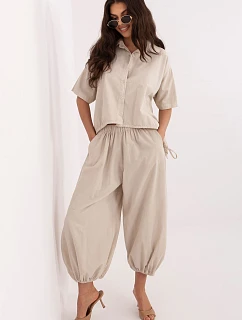 Šnúrové nohavice model 226233 Taliansko Moda