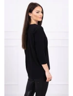Blúzka s potlačou Star Style čierna Blúzka s potlačou Star Style čierna