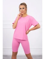 Komplet top+legginsy jasno różowy