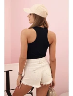 Dámske bavlnené boxerky so širokými ramienkami Navy Blue
