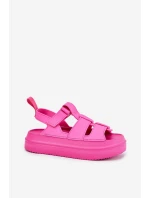 Sandały Damskie Na Platformie Fuksja Nitavelia