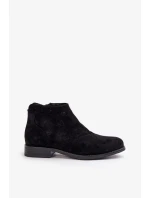 Dámske ploché členkové topánky na podpätku Akrylová čierna S.Barski