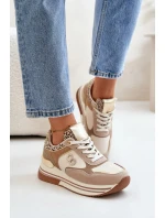 Dámska športová obuv YY-6B model 201042 Beige with gold - Step in style