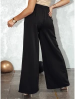 Dámske široké nohavice ELEGAFIT black FashionStreet UY2293