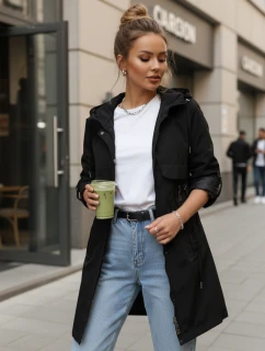Dámska prechodná bunda parka čierna FashionStreet TY5554