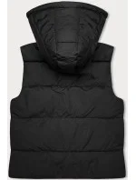 Dámska krátka vesta s kapucňou j.style čierna (16M9112-392) Dámska krátka vesta s kapucňou j.style čierna (16M9112-392)