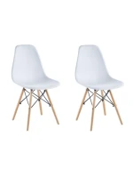 ŠKANDINÁVSKE STOLIČKY MATRACE BIELE SADA 2 KS