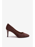 Eko semišové lodičky Sergio Leone 1336 čokoládové