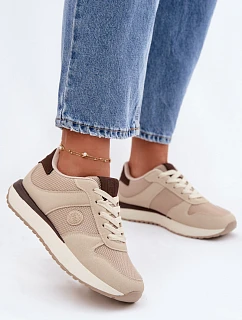 Dámske tenisky na platforme Big Star TT274275 Beige