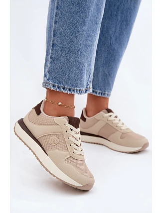 Dámske tenisky na platforme Big Star TT274275 Beige