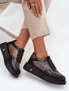 Poloplatformové topánky model 219105 Krok v štýle