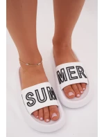 Klapki Damskie Na Grubej Podeszwie SUMMER Vinceza 76051 Białe