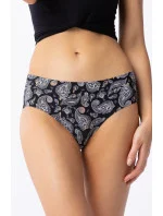 Klasické čierne nohavičky so vzorom Paisley Simple - Julimex